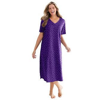 Dreams & Co. Plus Size Long Print Sleepshirt
