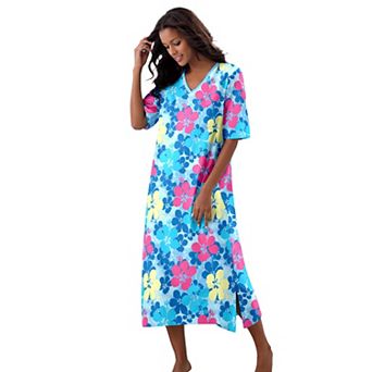 Dreams & Co. Plus Size Long Print Sleepshirt