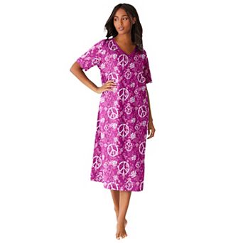Dreams & Co. Plus Size Long Print Sleepshirt