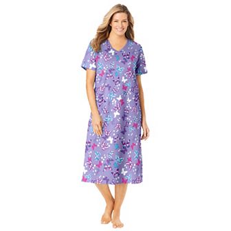 Dreams & Co. Plus Size Long Print Sleepshirt