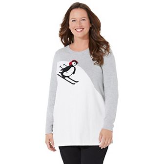 Catherines Women's Plus Size Cozy Critter Sweater