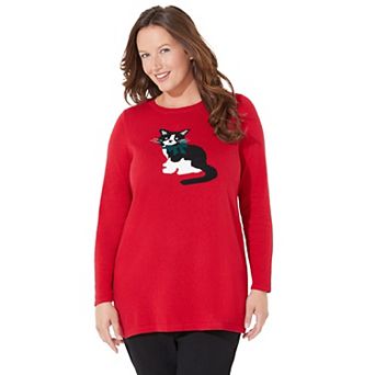 Catherines Women's Plus Size Cozy Critter Sweater