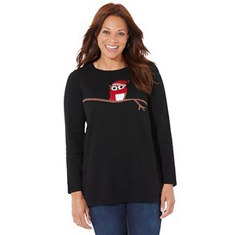 Catherines Women's Plus Size Cozy Critter Sweater