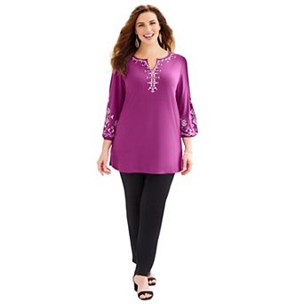 Catherines Women's Plus Size Anywear Kurta Top