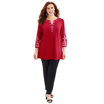 Catherines Women's Plus Size Anywear Kurta Top