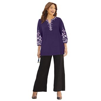 Catherines Women's Plus Size Anywear Kurta Top