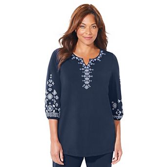 Catherines Women's Plus Size Anywear Kurta Top