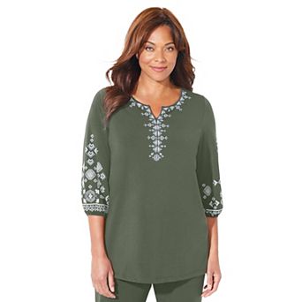 Catherines Women's Plus Size Anywear Kurta Top