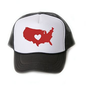 The Juniper Shop Usa Heart Outline Youth Foam Trucker Hat