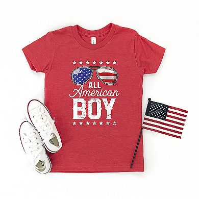All American Boy Toddler Short Sleeve Graphic Tee