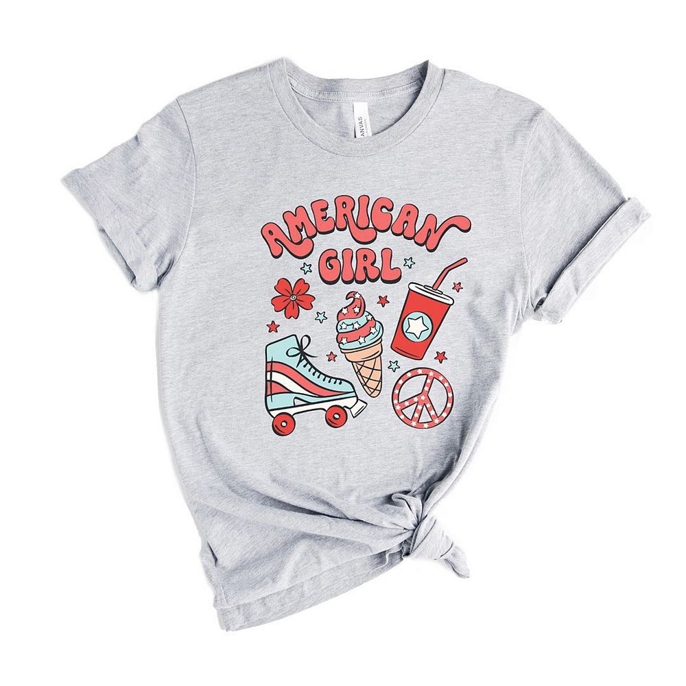 American Girl Ice Cream Youth Short Sleeve Graphic Tee