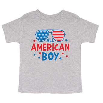 All American Boy Sunglasses Toddler Short Sleeve Graphic Tee