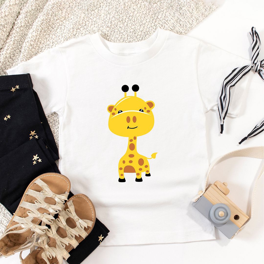 T-shirt Manches Longues 'Always Be Yourself' Avec Girafe - Taille Jeunesse, Old Glory