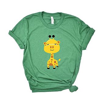 Giraffe Colorful Youth Short Sleeve Graphic Tee