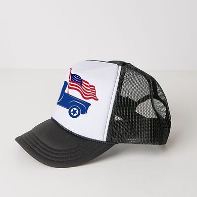 The Juniper Shop Truck With Flag Youth Foam Trucker Hat