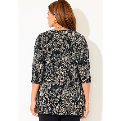 Catherines Women's Plus Size Suprema Feather Together Tee