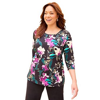 Catherines Women's Plus Size Suprema Feather Together Tee