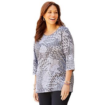 Catherines Women's Plus Size Suprema Feather Together Tee