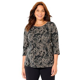 Catherines Women's Plus Size Suprema Feather Together Tee