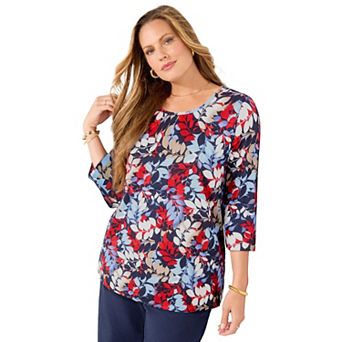 Catherines Women's Plus Size Suprema Feather Together Tee