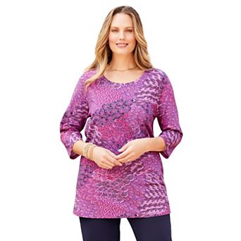 Catherines Women's Plus Size Suprema Feather Together Tee