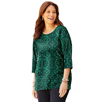 Catherines Women's Plus Size Suprema Feather Together Tee