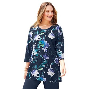 Catherines Women's Plus Size Suprema Feather Together Tee