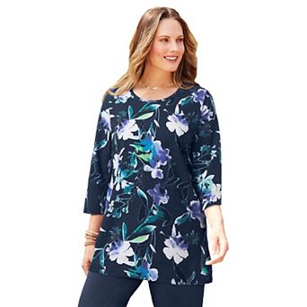 Catherines Women's Plus Size Suprema Feather Together Tee