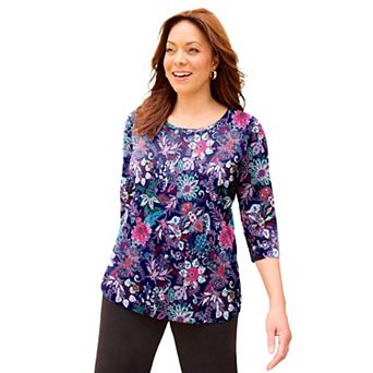 Catherines Women's Plus Size Suprema Feather Together Tee
