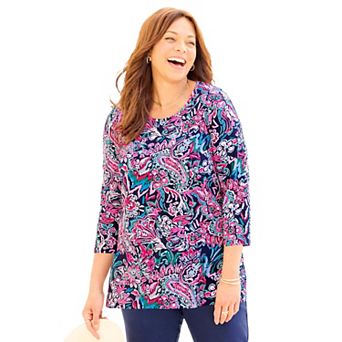 Catherines Women's Plus Size Suprema Feather Together Tee