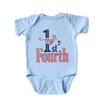 My First Fourth Of July Colorful Baby Bodysuit