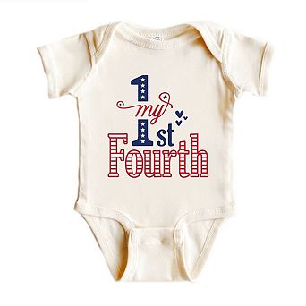 My First Fourth Of July Colorful Baby Bodysuit
