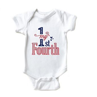 My First Fourth Of July Colorful Baby Bodysuit