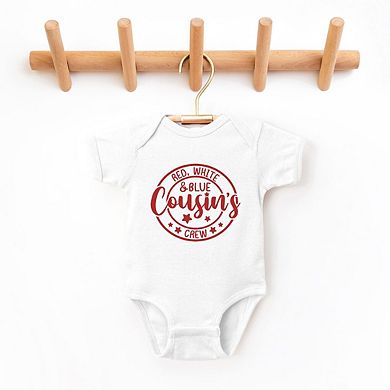 Red White And Blue Cousin's Crew Baby Bodysuit