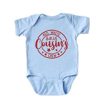 Red White And Blue Cousin's Crew Baby Bodysuit