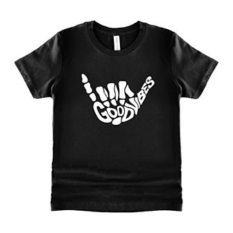 Good Vibes Skeleton Toddler Short Sleeve Graphic Tee
