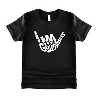 Good Vibes Skeleton Toddler Short Sleeve Graphic Tee