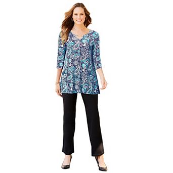 Catherines Women's Plus Size Petite Seasonless Swing Tunic
