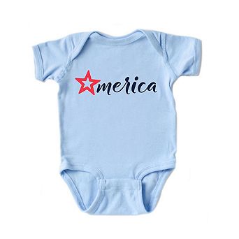 Merica Star Baby Bodysuit