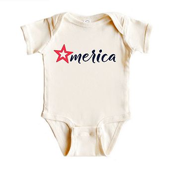 Merica Star Baby Bodysuit