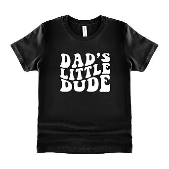 Dad's Little Dude Toddler Short Sleeve Graphic Tee