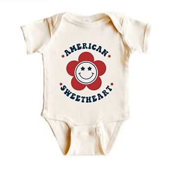 American Sweetheart Flower Baby Bodysuit