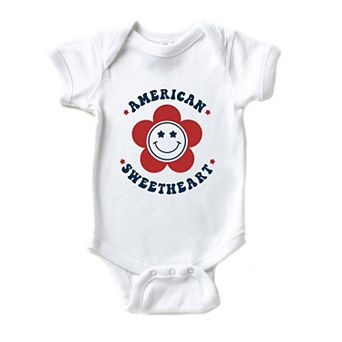 American Sweetheart Flower Baby Bodysuit