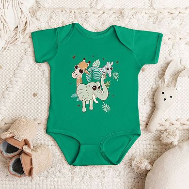 Wild One Animals Baby Bodysuit