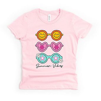 Sunnies Summer Vibes Youth Short Sleeve Graphic Tee