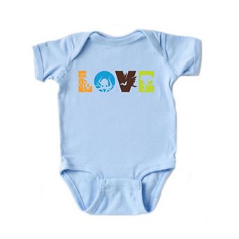 Love With Animal Letters Baby Bodysuit