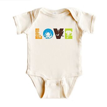 Love With Animal Letters Baby Bodysuit