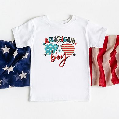 American Boy Sunglasses Toddler Short Sleeve Graphic Tee