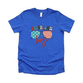 American Boy Sunglasses Toddler Short Sleeve Graphic Tee