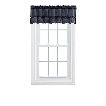 Stacey 1.5" Rod Pocket Solid Color Window Ruffled Filler Valance